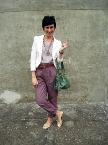 Roxo + verde + dourado
