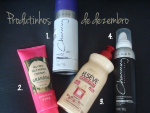 Produtos que mais usei em dezembro