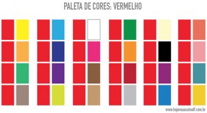 Combinações de cores: vermelho