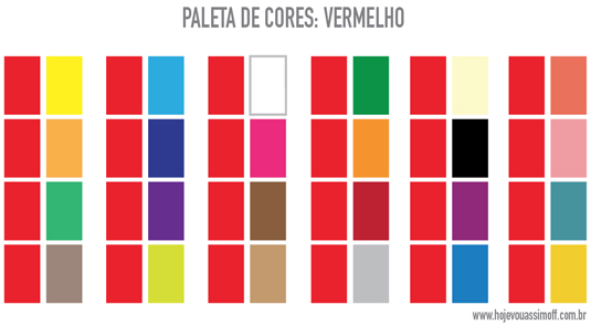 Vermelho combina com qual cor? Descubra aqui e veja inspirações