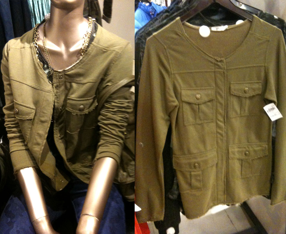 jaqueta verde militar feminina riachuelo